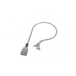 collana con pendente uomo Cesare Paciotti Effigies jpcl1450v argento con onice e zirconi - 6366687680583486