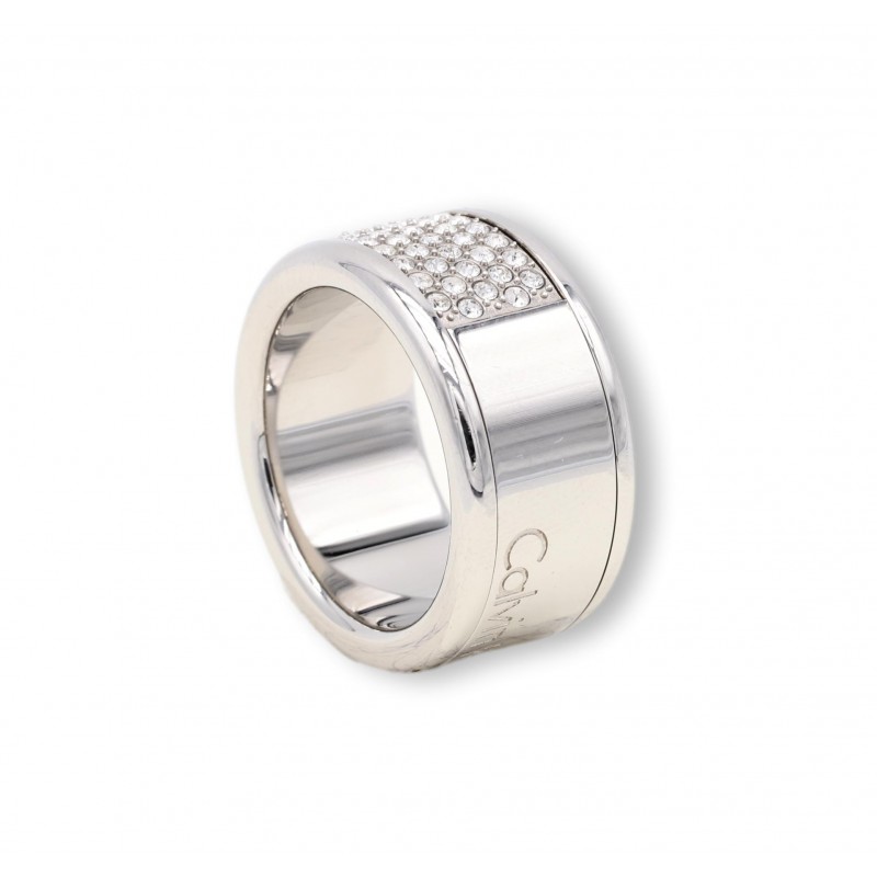 anello a fascia donna Calvin Klein kj06wr040108 acciaio con zirconi