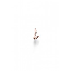 ciondolo Le Bebè Charm Lock Your Love lettera V in oro rosa e argento - 8156734970828