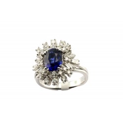 anello margherita donna Gioielli Lavinia lav002062 in oro 750 Bianco con Zaffiro e diamanti  - 1166228521044