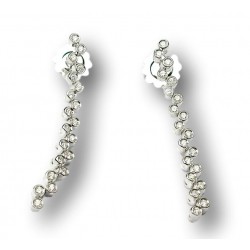 orecchini con pendenti donna Salvini Pois 2002 - 20007352 in oro 750 bianco con diamanti - 71165529