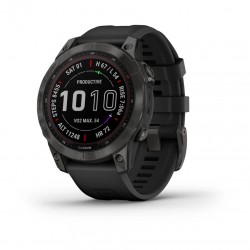 orologio smartwatch uomo Garmin 010-02540-21 fenix 7 Sapphire Solar Edition Titanium Carbon Grey DLC multifunzione - 75375927...