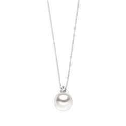 collana con pendente donna Comete glp 432 in oro 750 bianco con diamante - 8033710616096