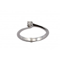 anello solitario donna Giorgio Visconti ab16604 in oro 750 bianco con diamanti   - 42259260