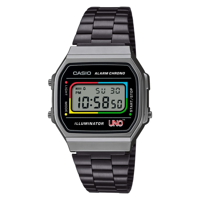 orologio digitale unisex Casio a168weuc-1a Iconic - Uno x Casio multifunzione - 4549526374340