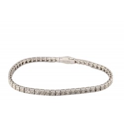 bracciale tennis donna Recarlo facecube t39se887-d in oro 750 bianco con diamanti  - 524015313