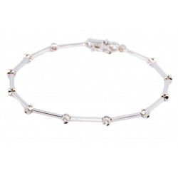 bracciale donna Giorgio Visconti tennis oro bianco e diamanti modello br30105 - 82170124
