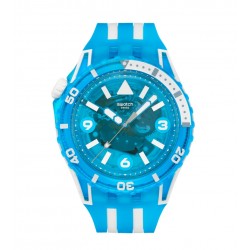 orologio al quarzo unisex Swatch SSCU09S100 Scubaqua Blue Fire subacqueo - 7610522897267