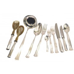 posateria Argentitalia prestigioso servizio 77 pezzi stile moderno di Gaetano D'Agostino img_3013 in argento 800 - img_3013